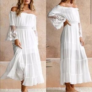 Off shoulder maxi dress